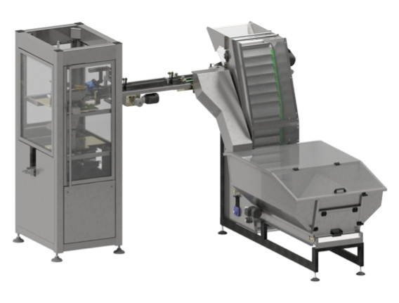 Sistema automático de orientación y Alimentación de envases.